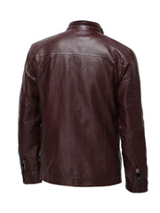 Biker Style Genuine Leather Jacket