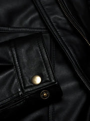 90's vintage Black leather Jacket