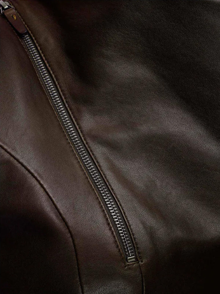 Bitter Brown Genuine Leather Jacket