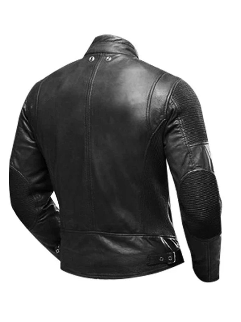 Cafe Racer Biker Vintage Real Leather Jacket