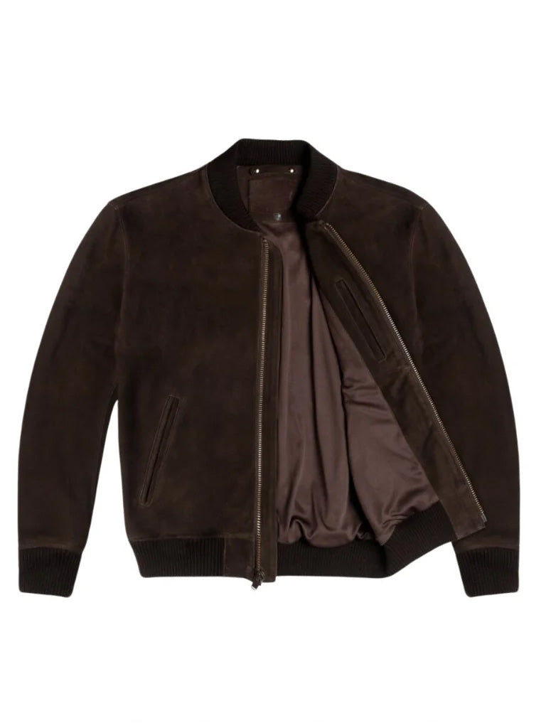 Suede Bomber Jacket