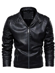 Fully Lined Biker Leather Jacket