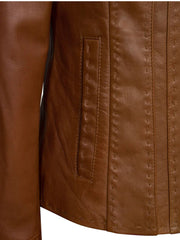 Tan Brown Classic Leather Jacket