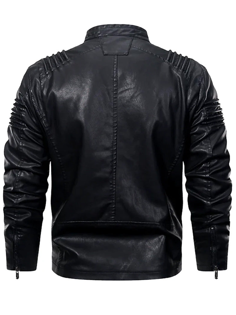 Fully Lined Biker Leather Jacket