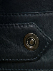 Black Trucker Biker Leather Jacket - The Leather Jackets