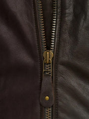 Dark Brown Bomber Suede Leather Jacket - The Leather Jackets