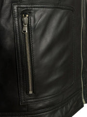 Black Hooded Genuine Leather Jacket - The Leather Jackets