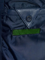 Blue Collar Less Biker Leather Jacket - The Leather Jackets