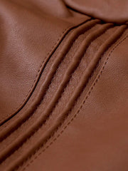 Hooded Style Genuine Leather Jacket