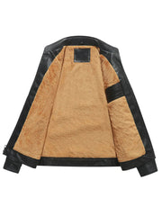 Biker Trucker Style Leather Jacket - The Leather Jackets