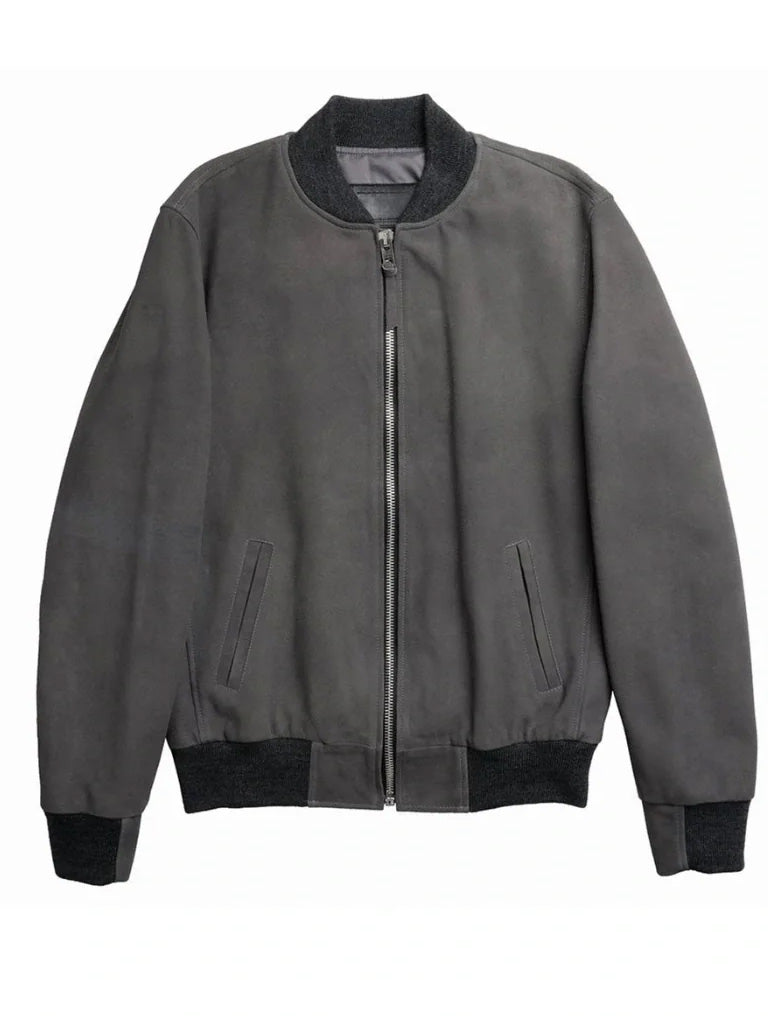 Suede Bomber Jacket