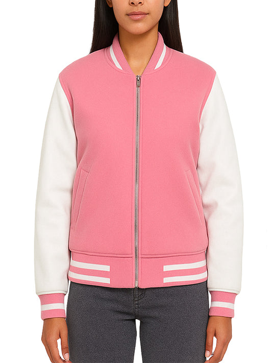 Barbie Pink Varsity Jacket for Women