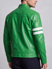 Ben 10 Green Striped Leather Jacket