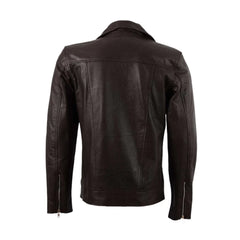 Brown Perforated Leather Jacket