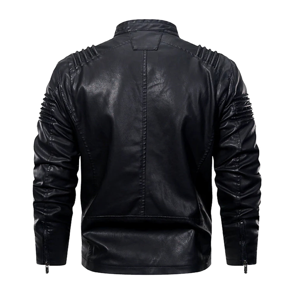 Fully Lined Biker Leather Jacket