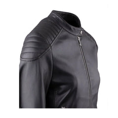 Quilted Biker Real Leather Jacket