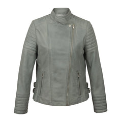 Grey Biker Leather Jackets