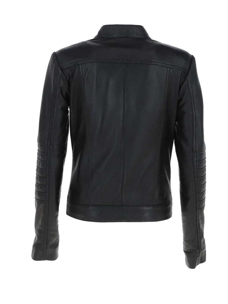 Biker Black Real Leather Jacket