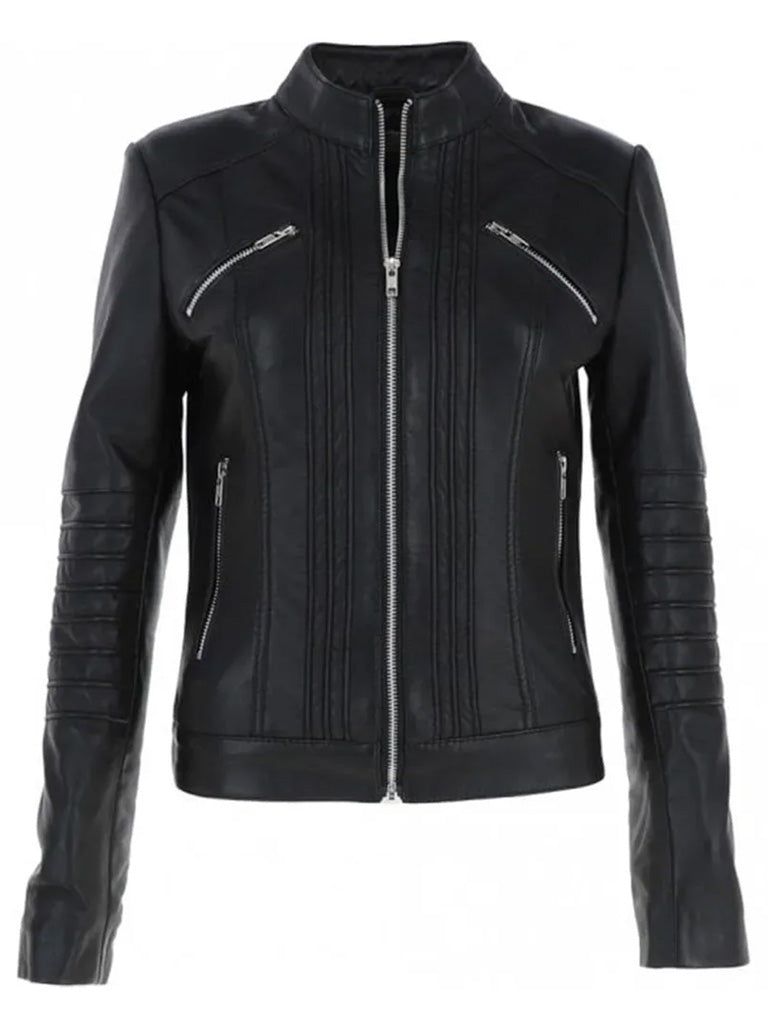 Biker Black Real Leather Jacket