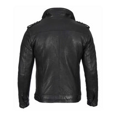 Waxed Cafe Racer Leather Jacket