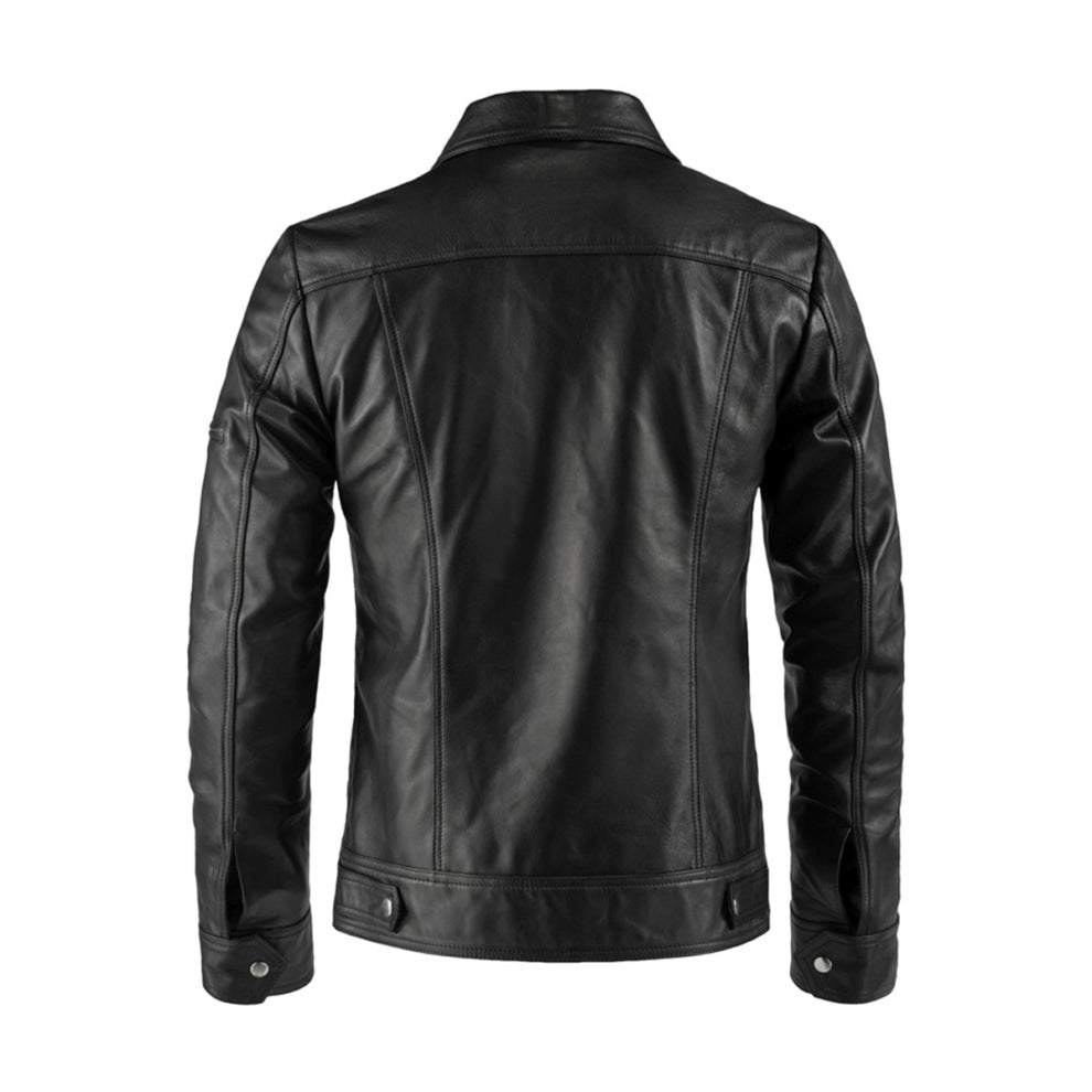 Shirt Style Genuine Leather Jacket