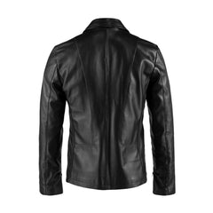 Black Shirt Style Leather Jacket