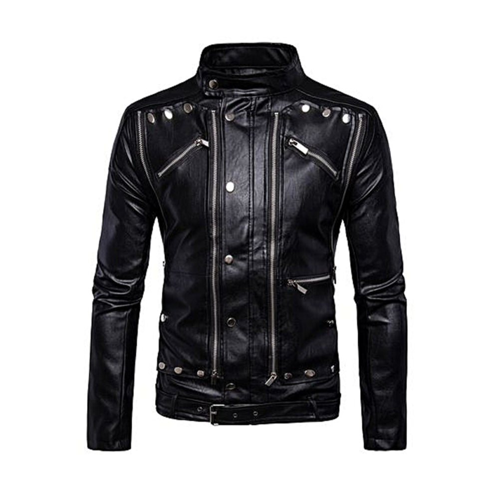 Fashion Black Stylish Biker Leather Jacket