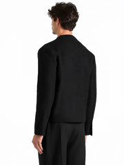 Kimono Minimal Wool-Blend Jacket – Black