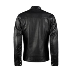 Black and Red Stripe Camber Genuine leather jacket