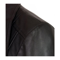 Lapel Slim Style Leather Jacket