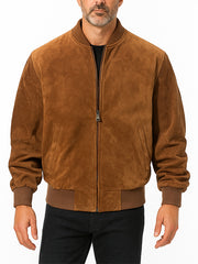 Bomber Suede Leather Jacket