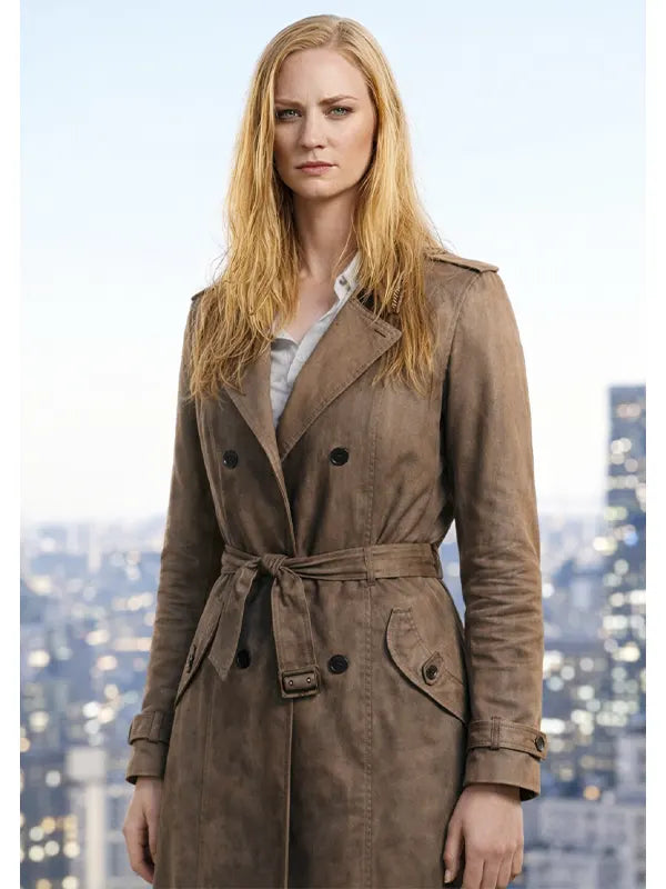 Born Again Season 2 Karen Page Suede Trench Coat