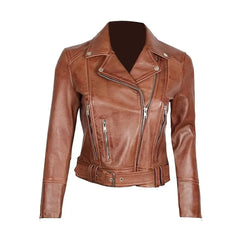 Cognac Brown Leather Jacket