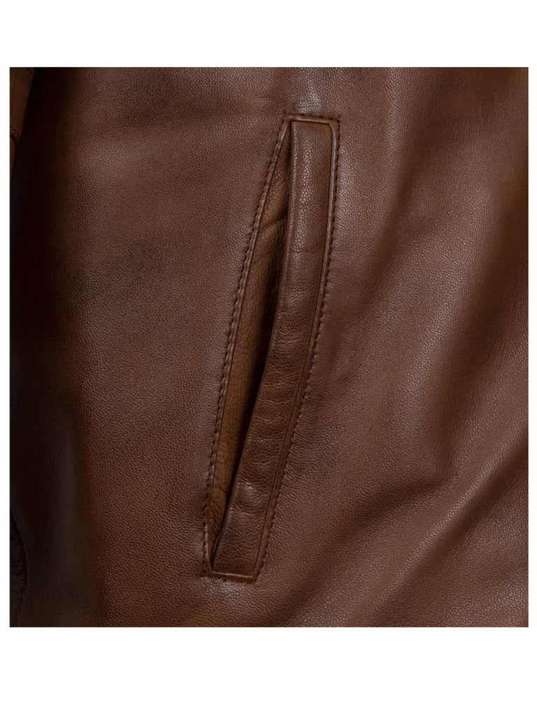 Brown Biker Leather Jacket