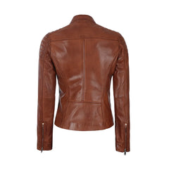 Cognac Brown Leather Jacket