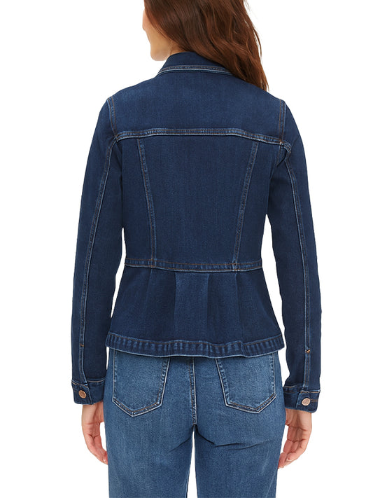 Classic Dark Blue Denim Jacket Women