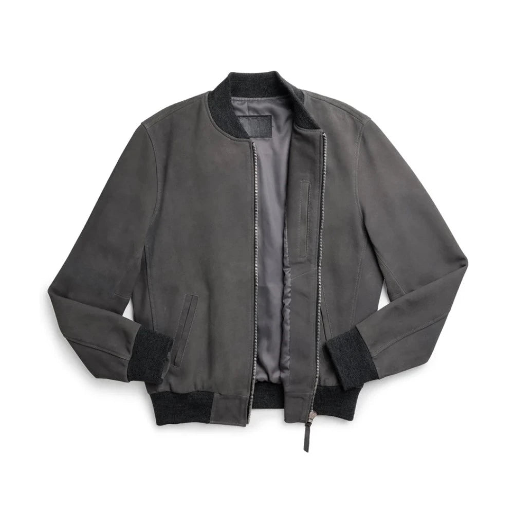 Suede Bomber Jacket