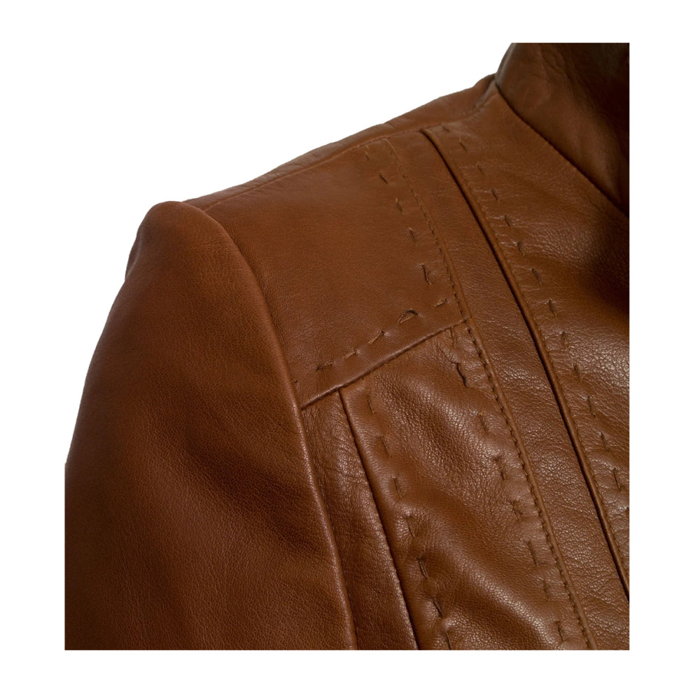 Tan Brown Classic Leather Jacket