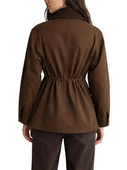 Classic Women Suede-Collar Field Jacket
