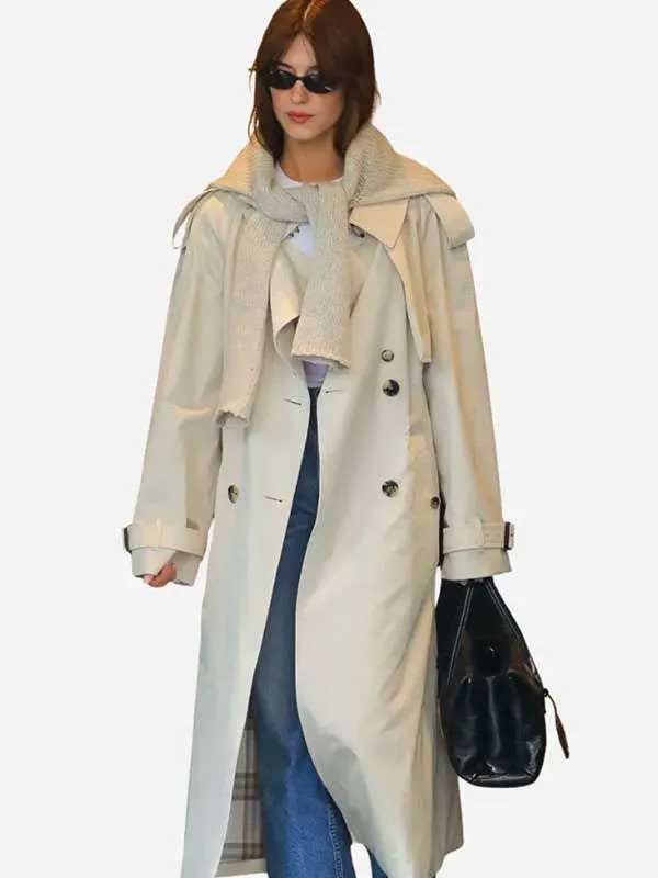 Daisy Edgar-Jones NYC 2026 Off White Trench Coat