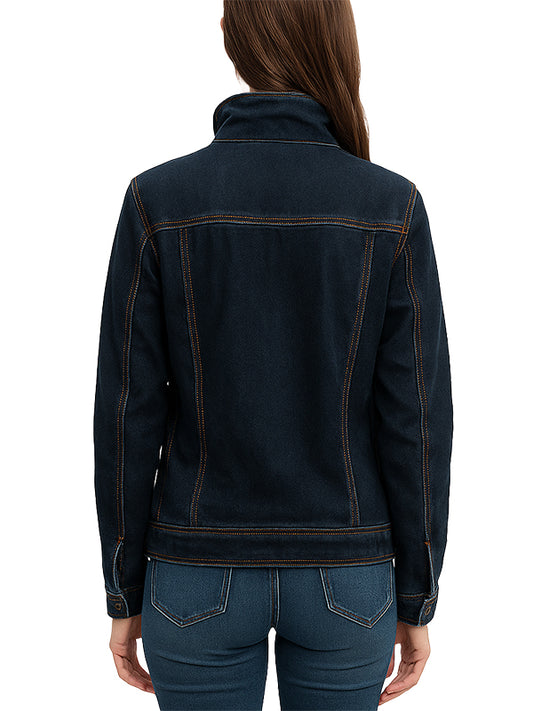 Dark Blue Jeans Denim Jacket Womens