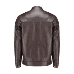 Dark Brown Biker Genuine Leather Jacket