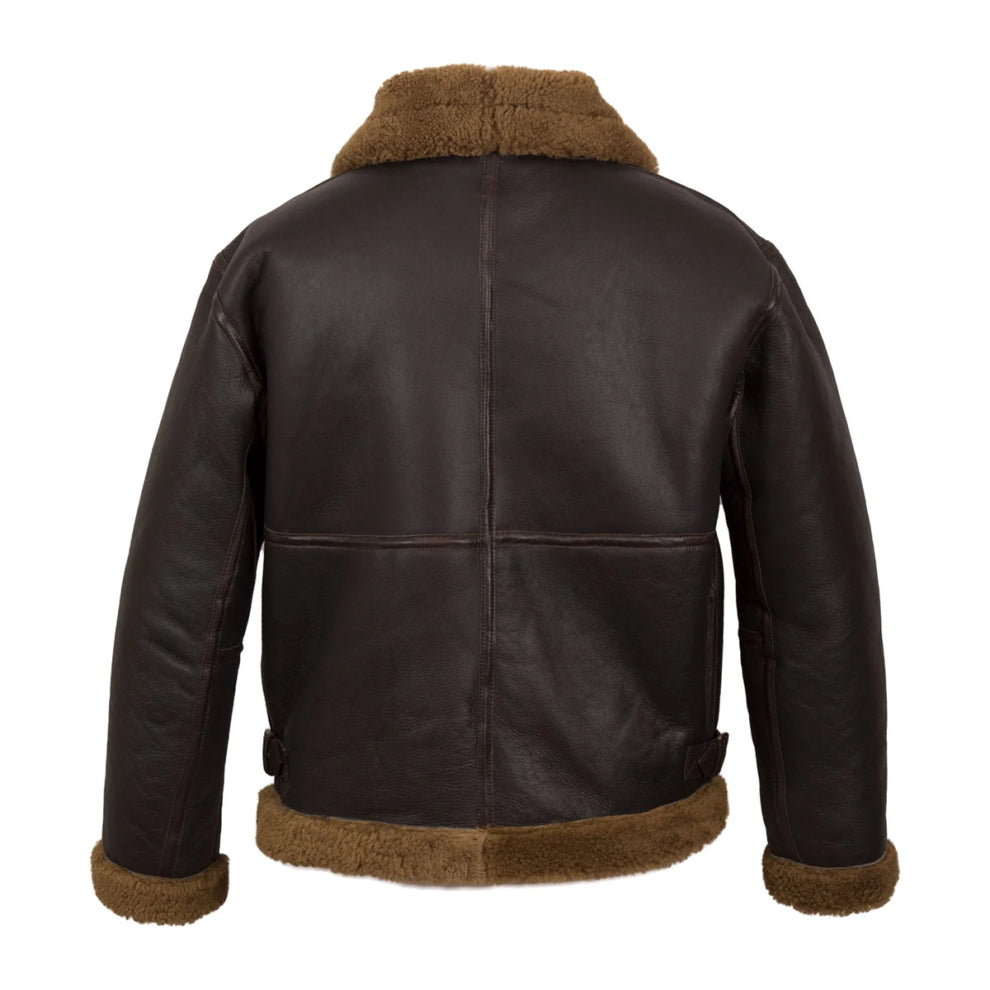 Shearling Dark Brown Genuine Leather Jacket