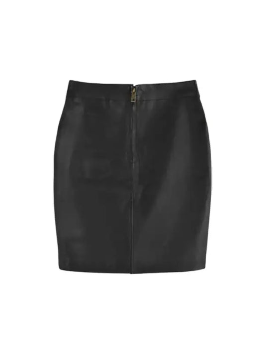 Flaky Black Leather Mini Skirt – Stylish & Chic Layered Design