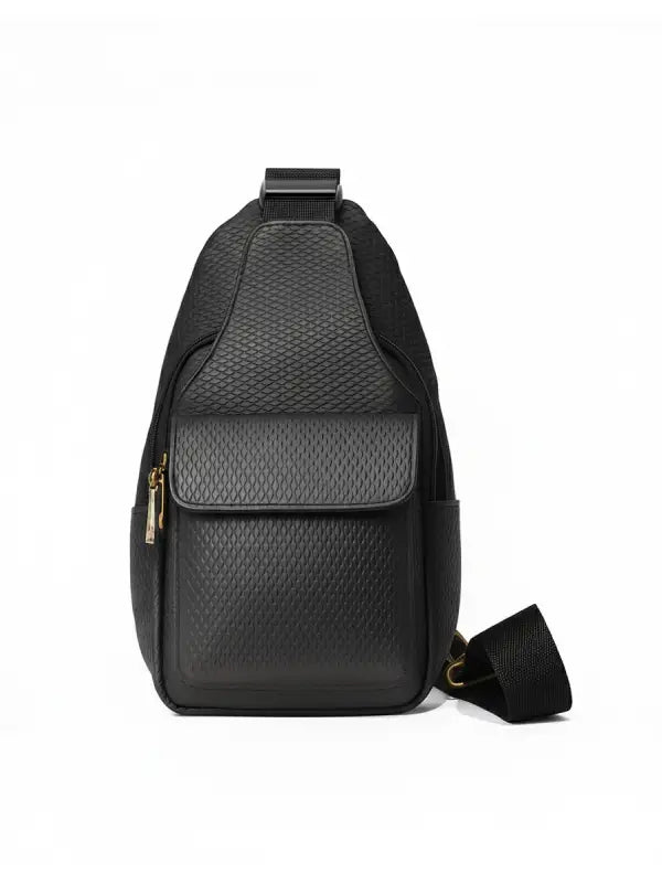 Premium Men's Black Crossbody Sling Bag – Waterproof, Lightweight & Multi-Compartment Design