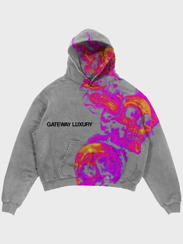Grey Gateway Luxury Hoodie 
