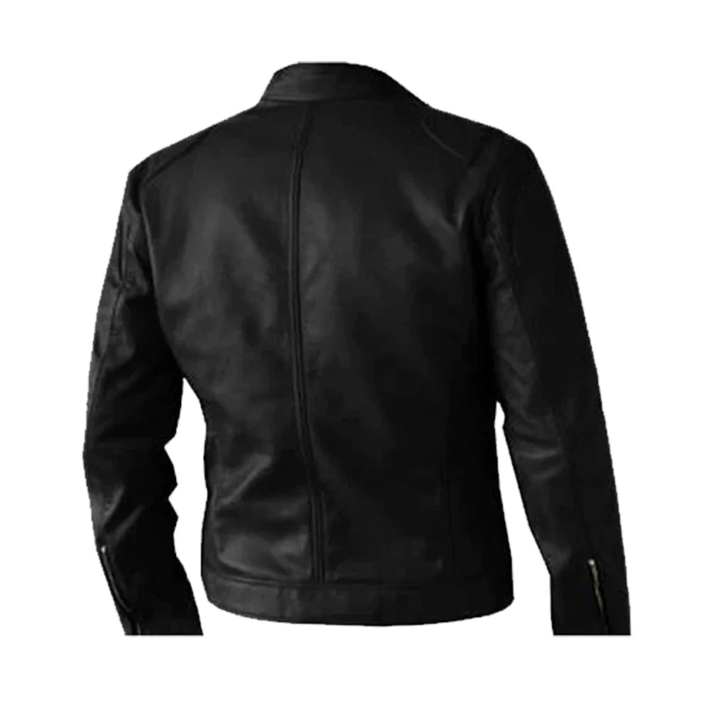 Black Biker Genuine Leather Jacket