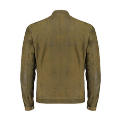 Green Biker Genuine Leather Jacket