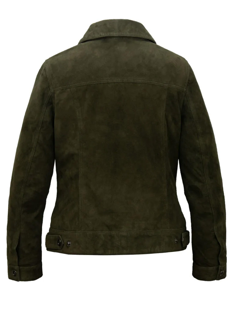 Green Suede Leather Jacket