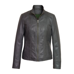 Biker Grey Leather Jacket